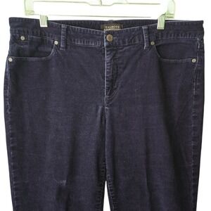 Talbots Flawless Five-Pocket Navy Blue Corduroy Straight Leg Pants Womens 14